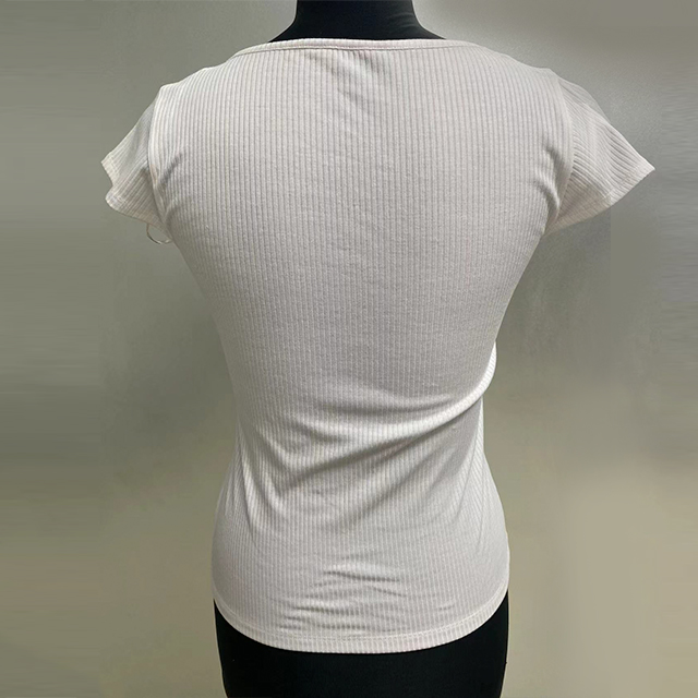 Top de camiseta de mujer de yoga con cuello cuadrado